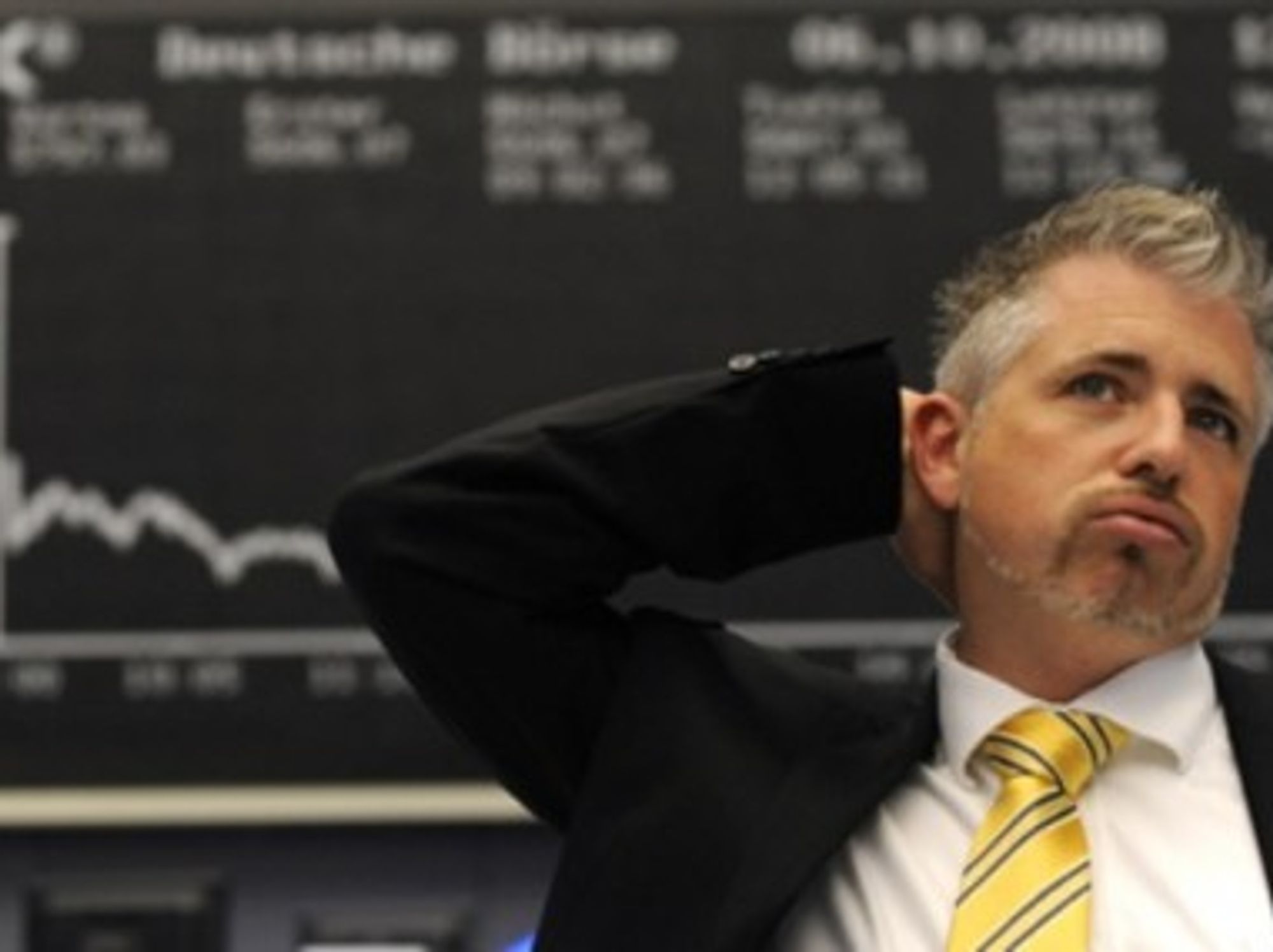 Trader Dirk Mueller at the Frankfurt Stock Exchange