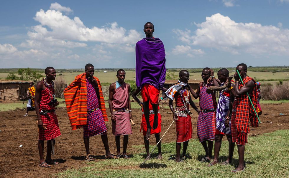 Traditional Maasai jumping dance