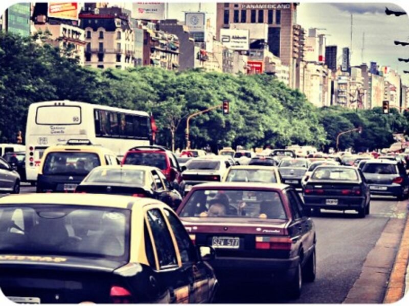Traffic jam in Buenos Aires