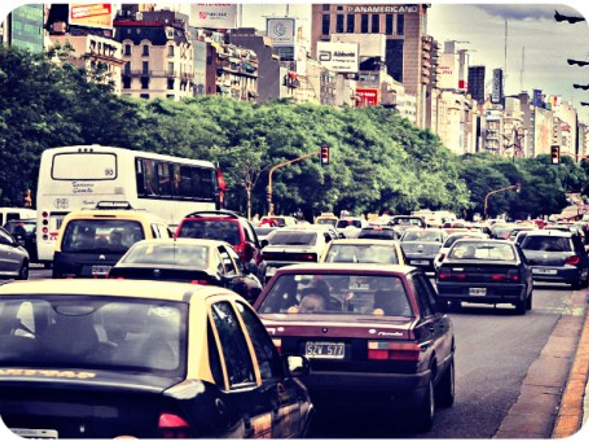 Traffic jam in Buenos Aires
