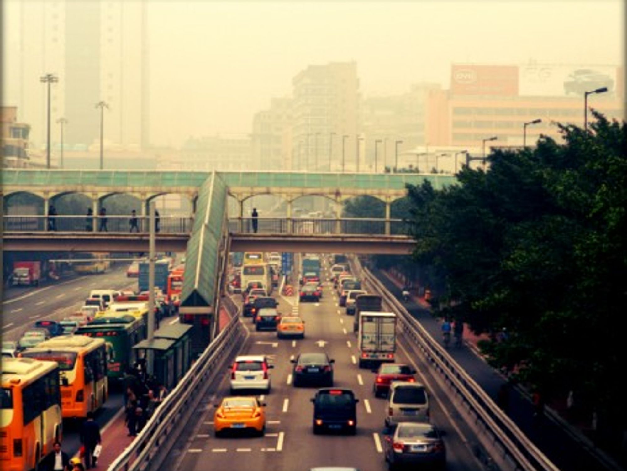 Traffic jam in Guangzhou