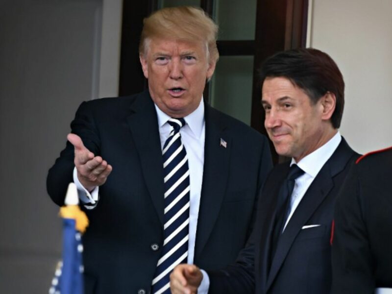 Trump and Conte in Washington on July 30