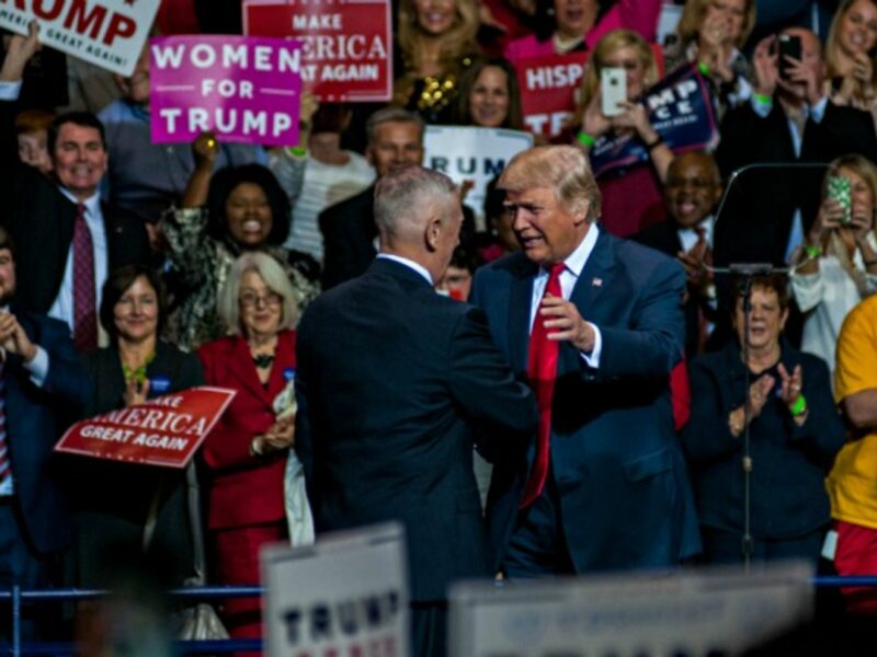 Trump and Gen. Mattis in Fayetteville, NC, on Dec. 6