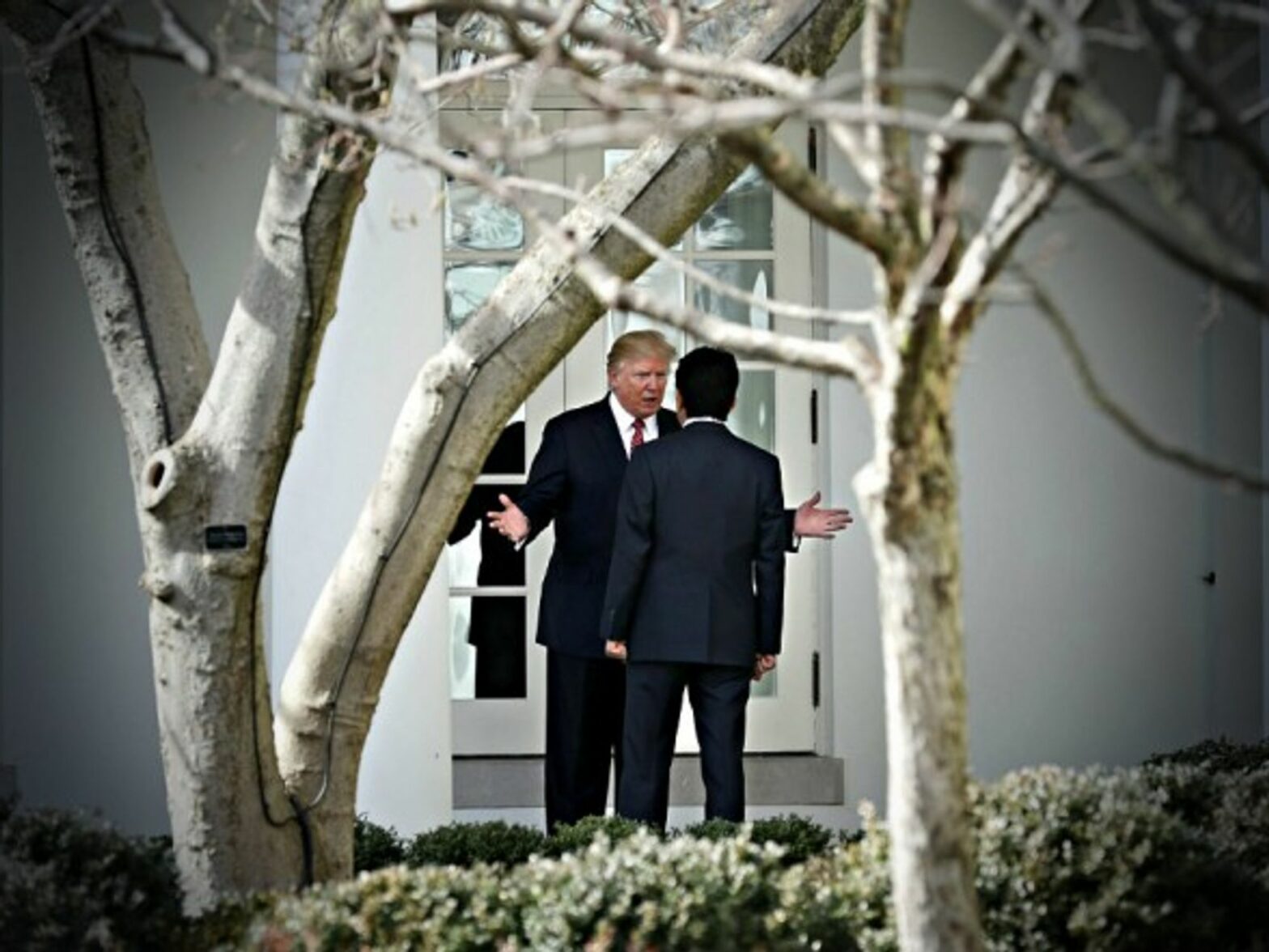 Trump and Japan's Shinzo Abe last month