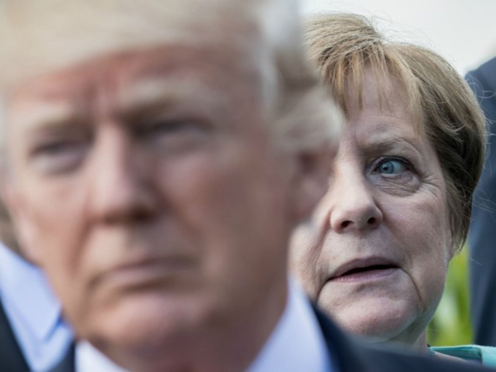 Trump and Merkel in Taormina on May 27
