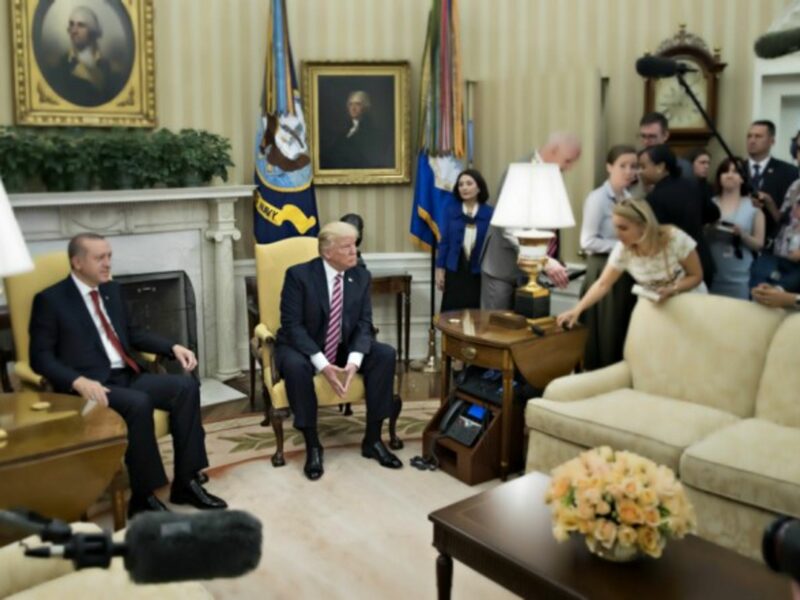 Trump and Turkish President Erdogan meet the press