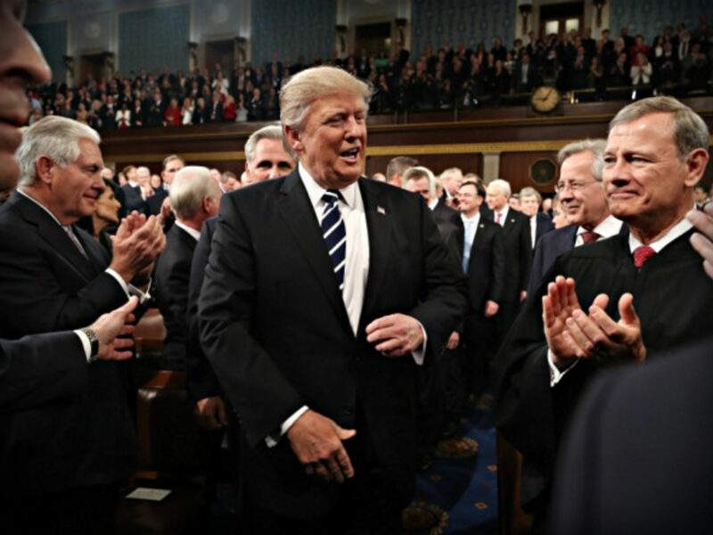 Trump arriving at Congress on Jan. 28