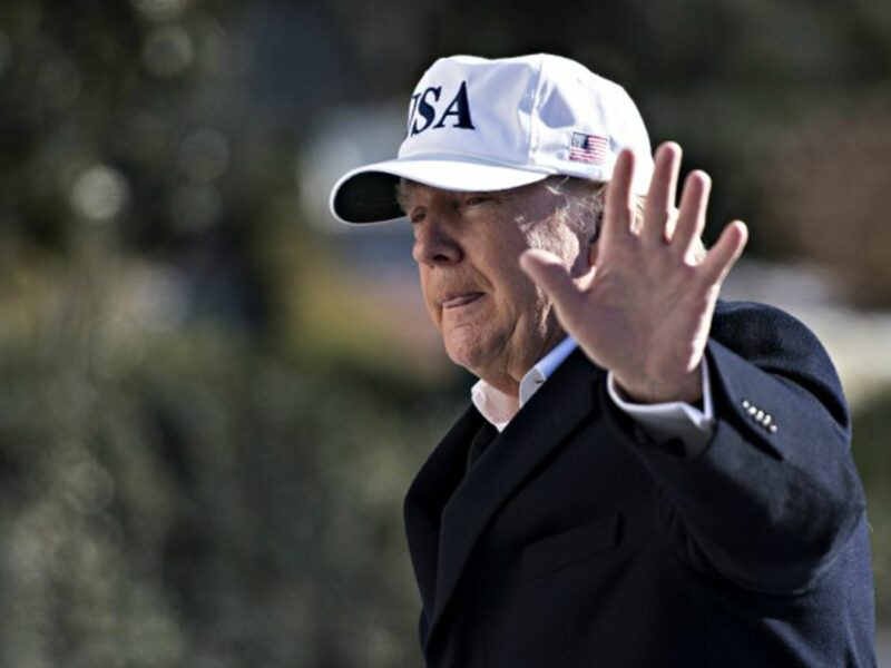 Trump arriving at the White House on Jan. 7
