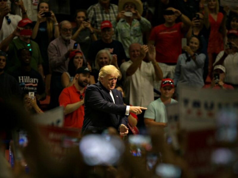Trump at a campaign rally Austin, Texas on Aug. 23