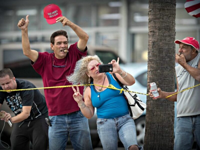 Trump supporters in Palm Beach, Florida