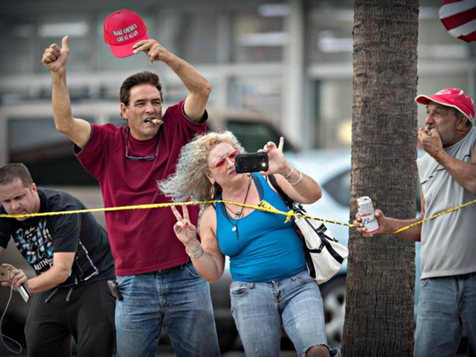 Trump supporters in Palm Beach, Florida
