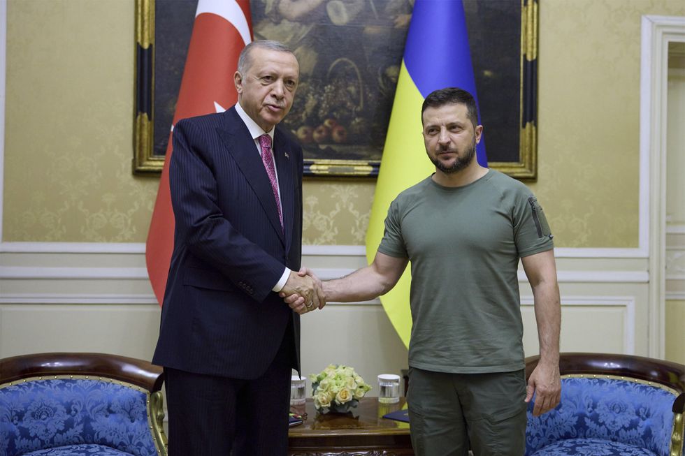 Turkish President Recep Tayyip and Ukrainian President Volodymyr Zelensky