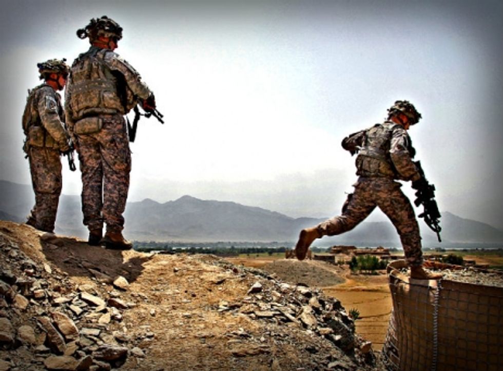 U.S. army soldiers in Afghanistan in 2009