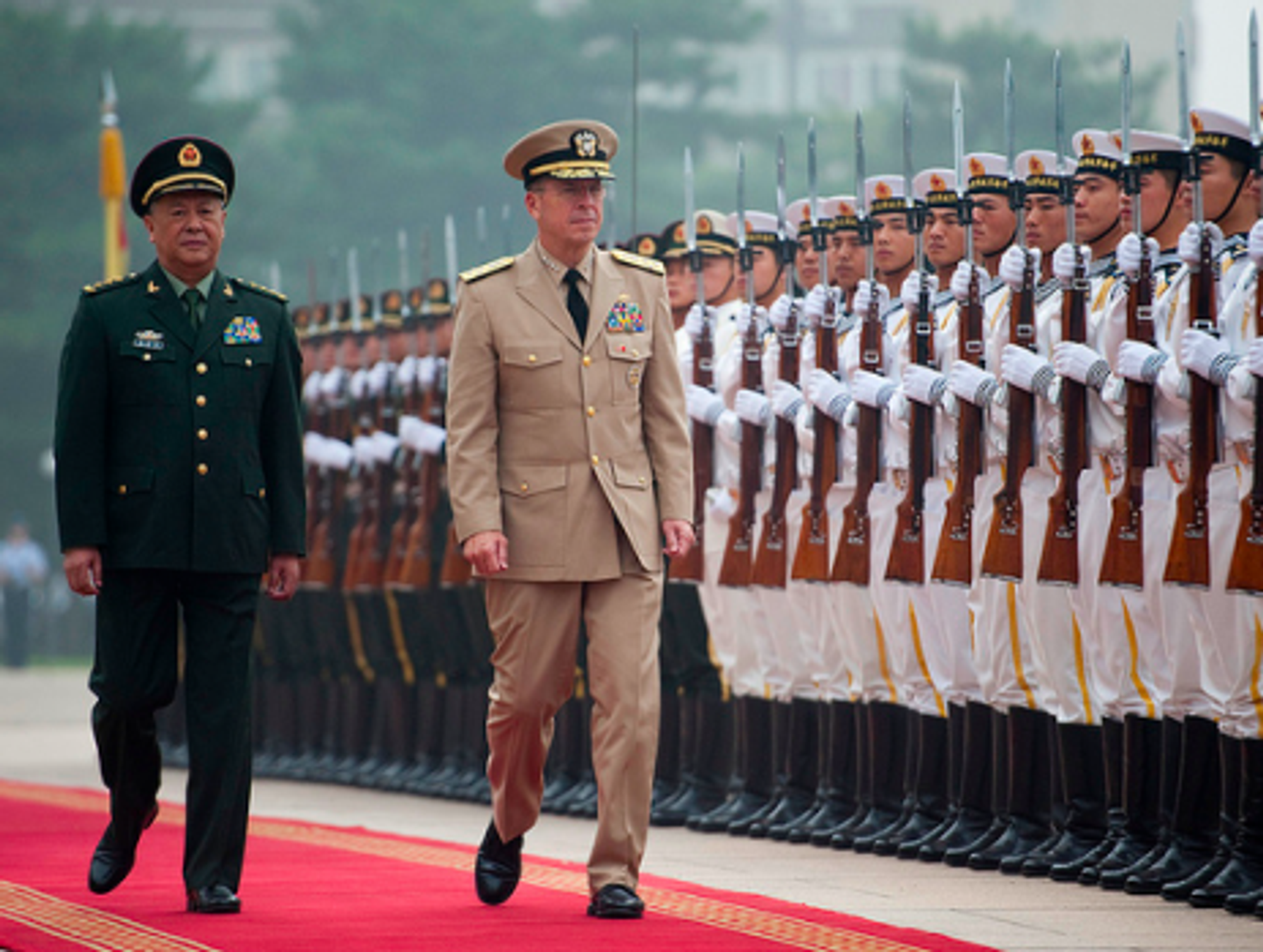 U.S. Chairman of the Joint Chiefs of Staff Adm. Mike Mullen arrives last year in Beijing.