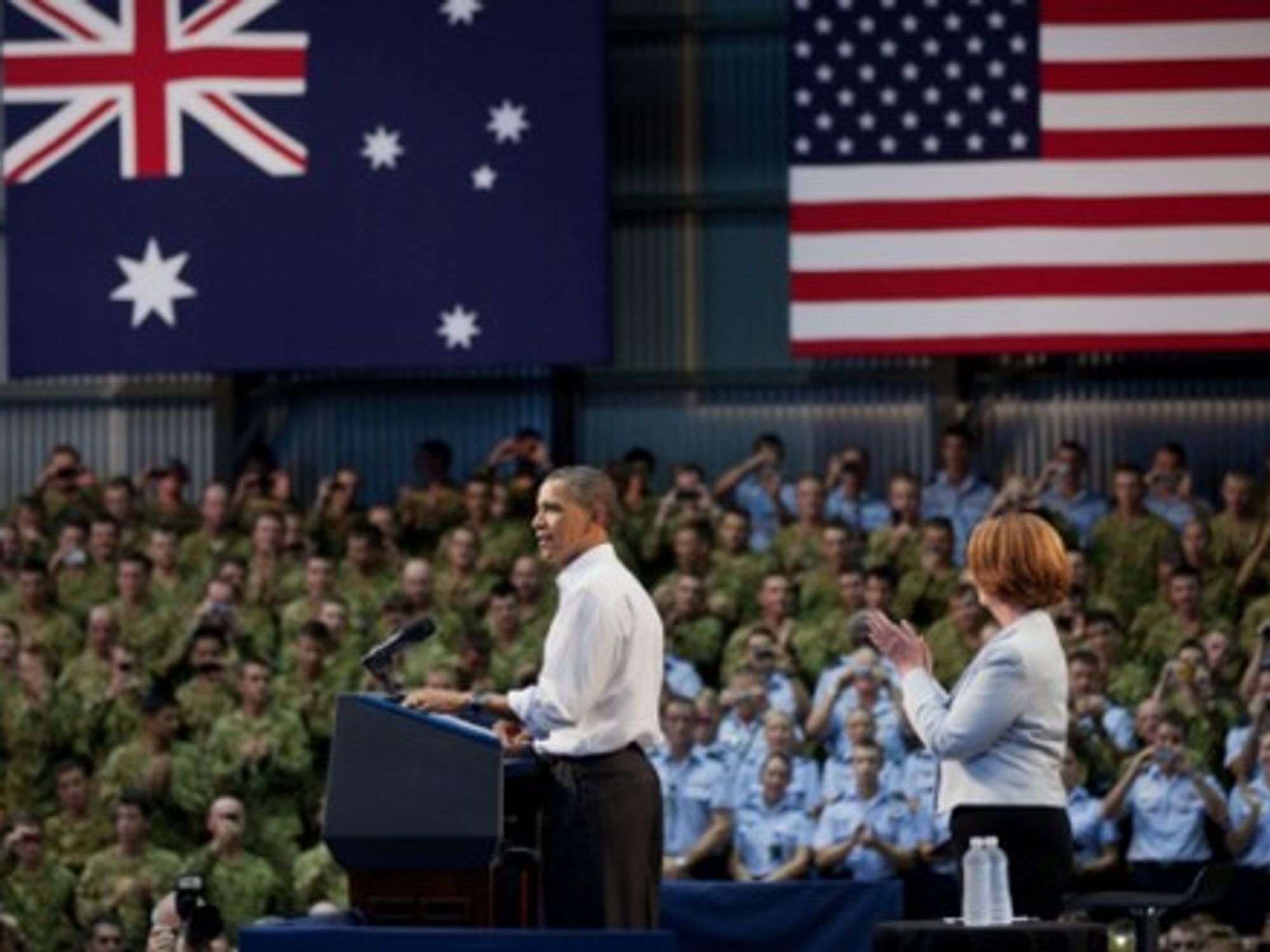 U.S. President Barack Obama at the Royal Army Air Force Base in Darwin, Australia (Nov. 17, 2011)