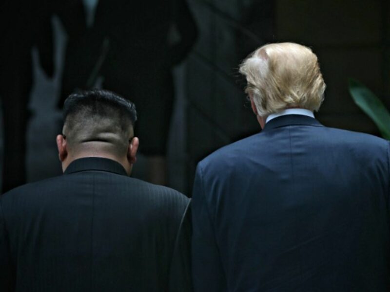 U.S. President Donald J. Trump and North Korean leader Kim Jong-Un after their luncheon meeting in Singapore on June, 11