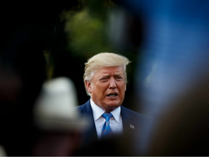 U.S. President Donald Trump speaking in Washington on Aug. 2