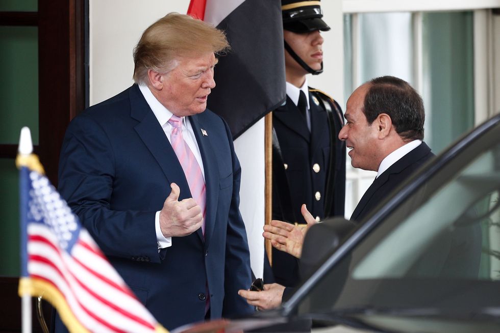 U.S. President Trump and Egyptian President Al-Sisi.
