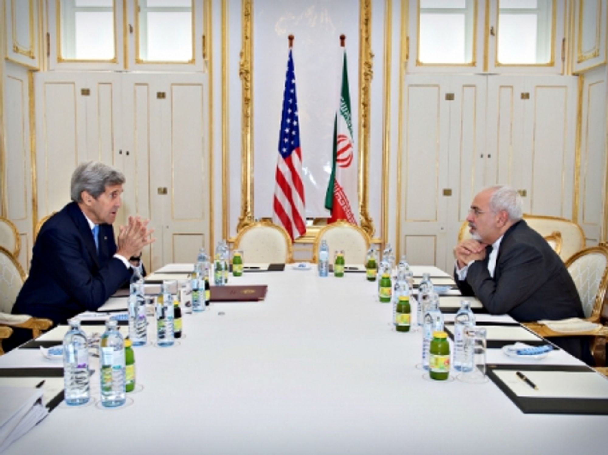 U.S. Secretary of State John Kerry and Iranian Foreign Minister Javad Zarif on June 30