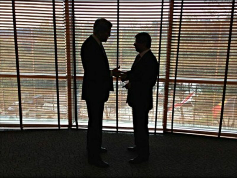 U.S. Secretary of State John Kerry and Turkeyâ€™s Foreign Minister Ahmet Davutoglu in April 2013