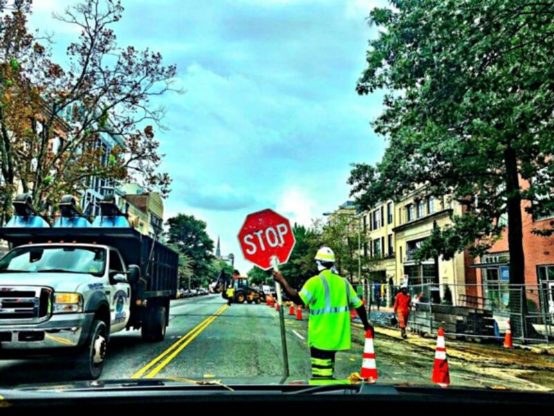 Uber view; 14th Street, NW, Washington DC
