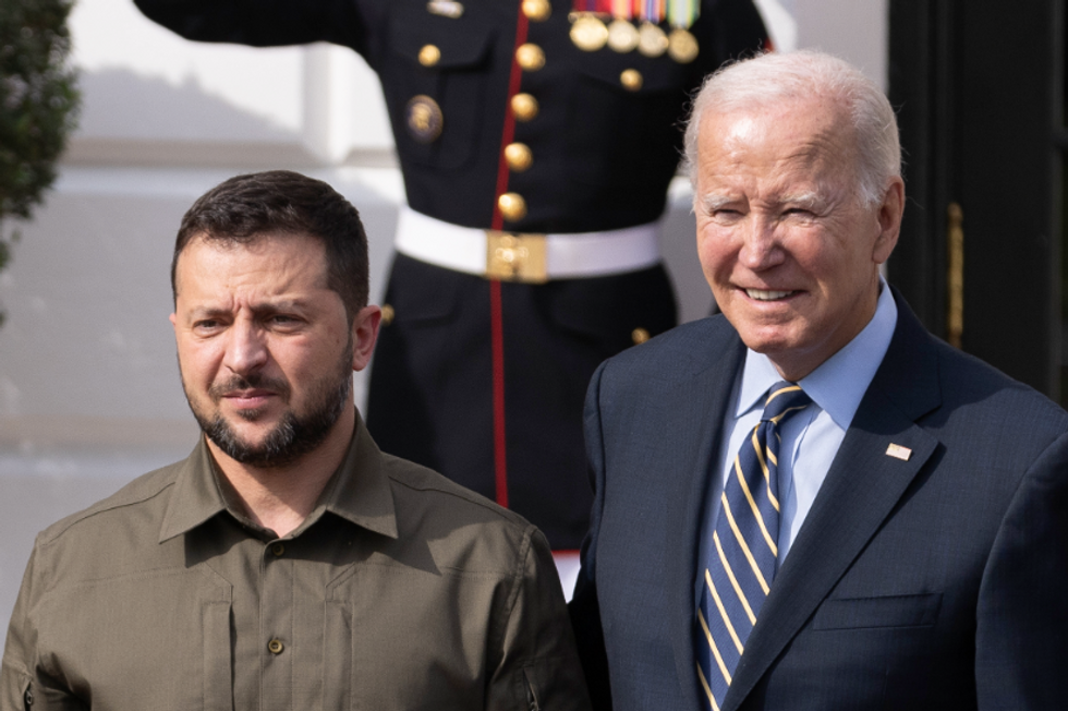 Ukrainian President ​Volodymyr Zelensky and U.S. President Joe Biden in Washington on Sept. 21