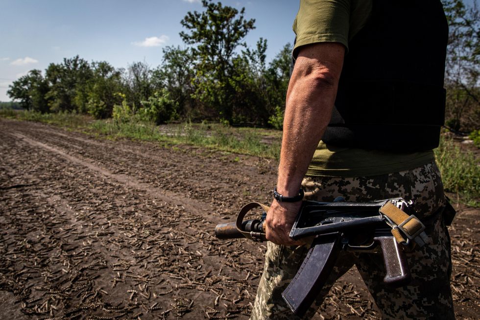 Ukrainian soldier in Mykolaiv