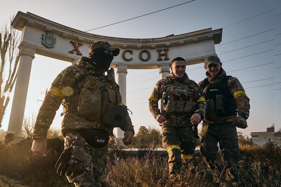 Ukrainian soldiers.