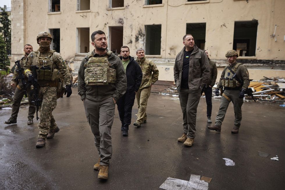 Ukrainian Volodymyr Zelensky in Kharkiv