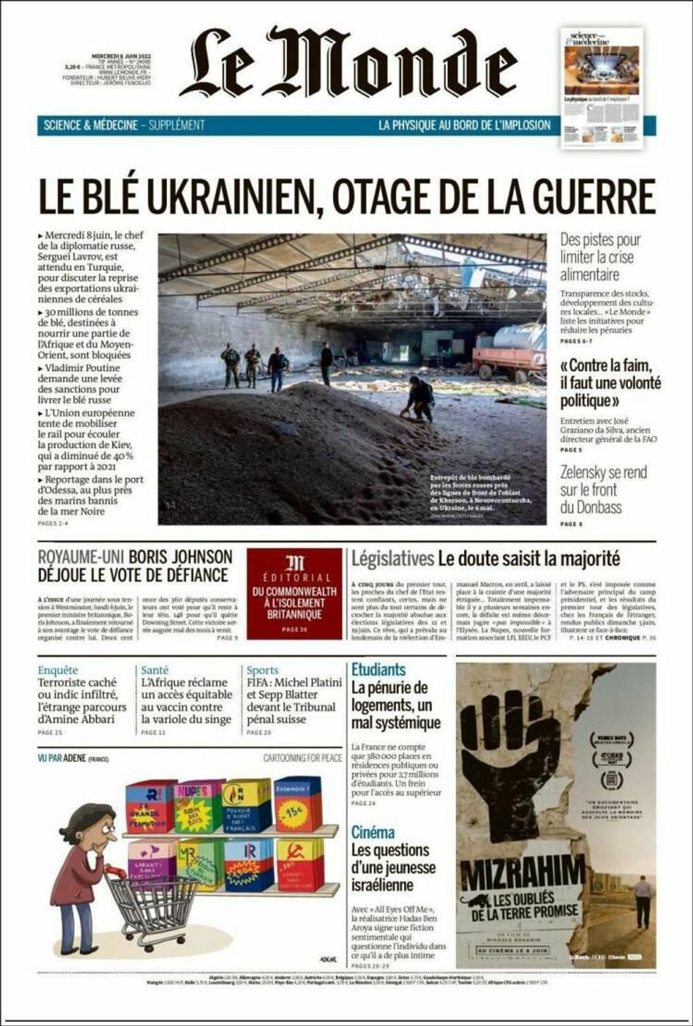 "Ukrainian Wheat, Hostage of the War" - French daily Le Monde