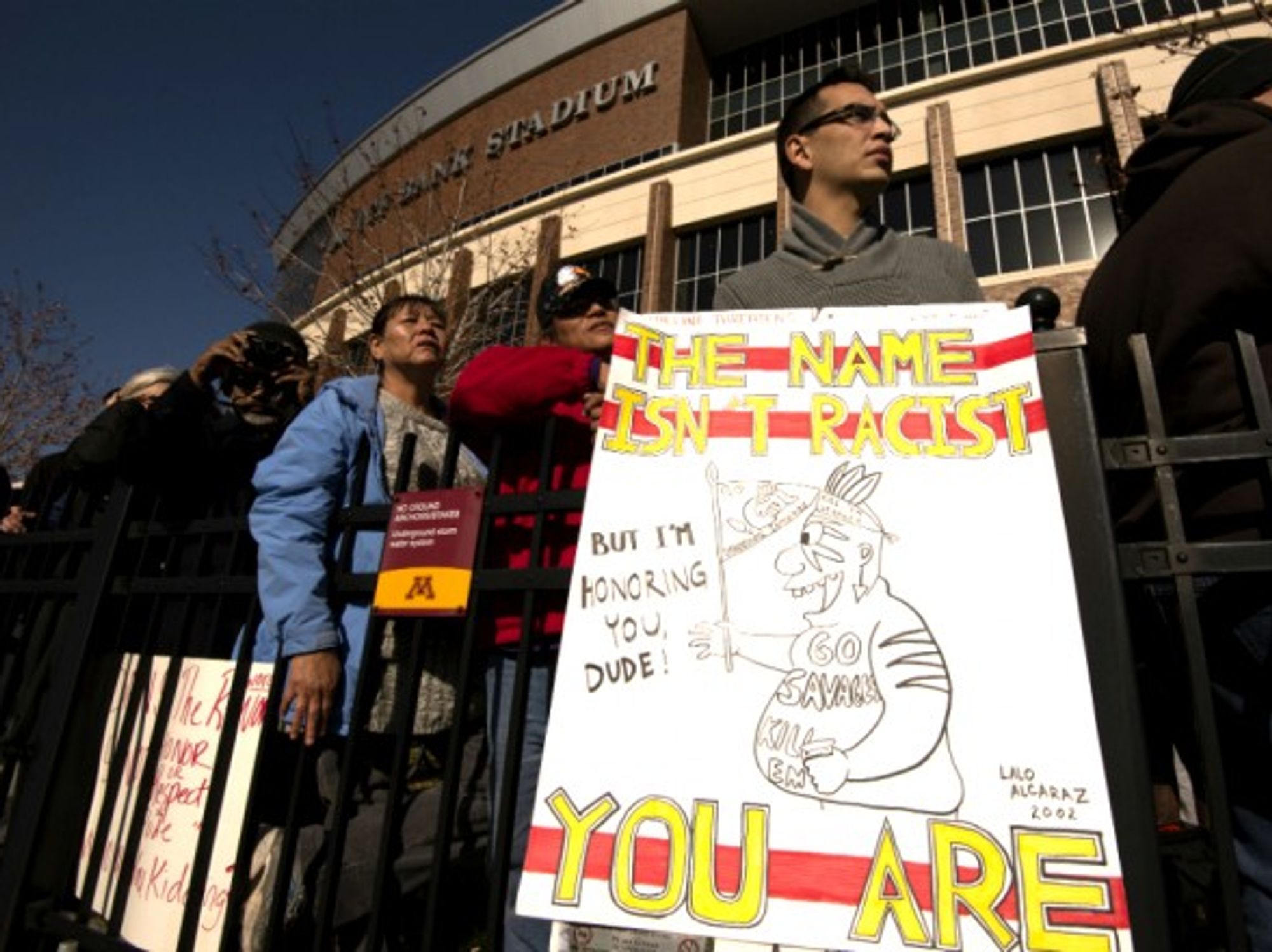 UM Students protest the name and mascot of the Washington Redskins