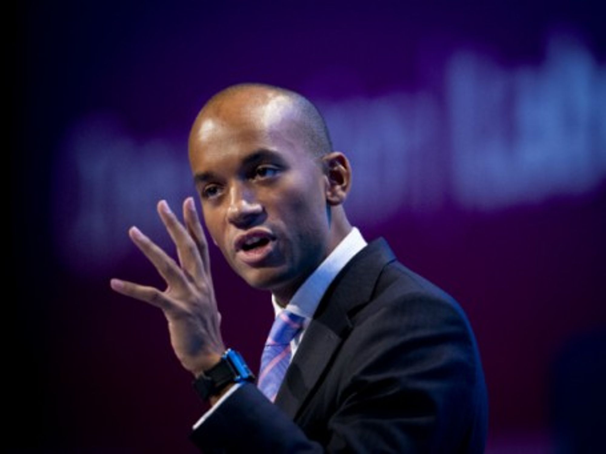 Umunna speaking at the Labour Party Annual Conference in Brighton