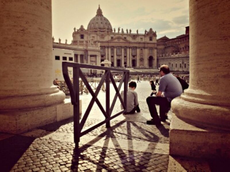 Under St. Peter's colonnade