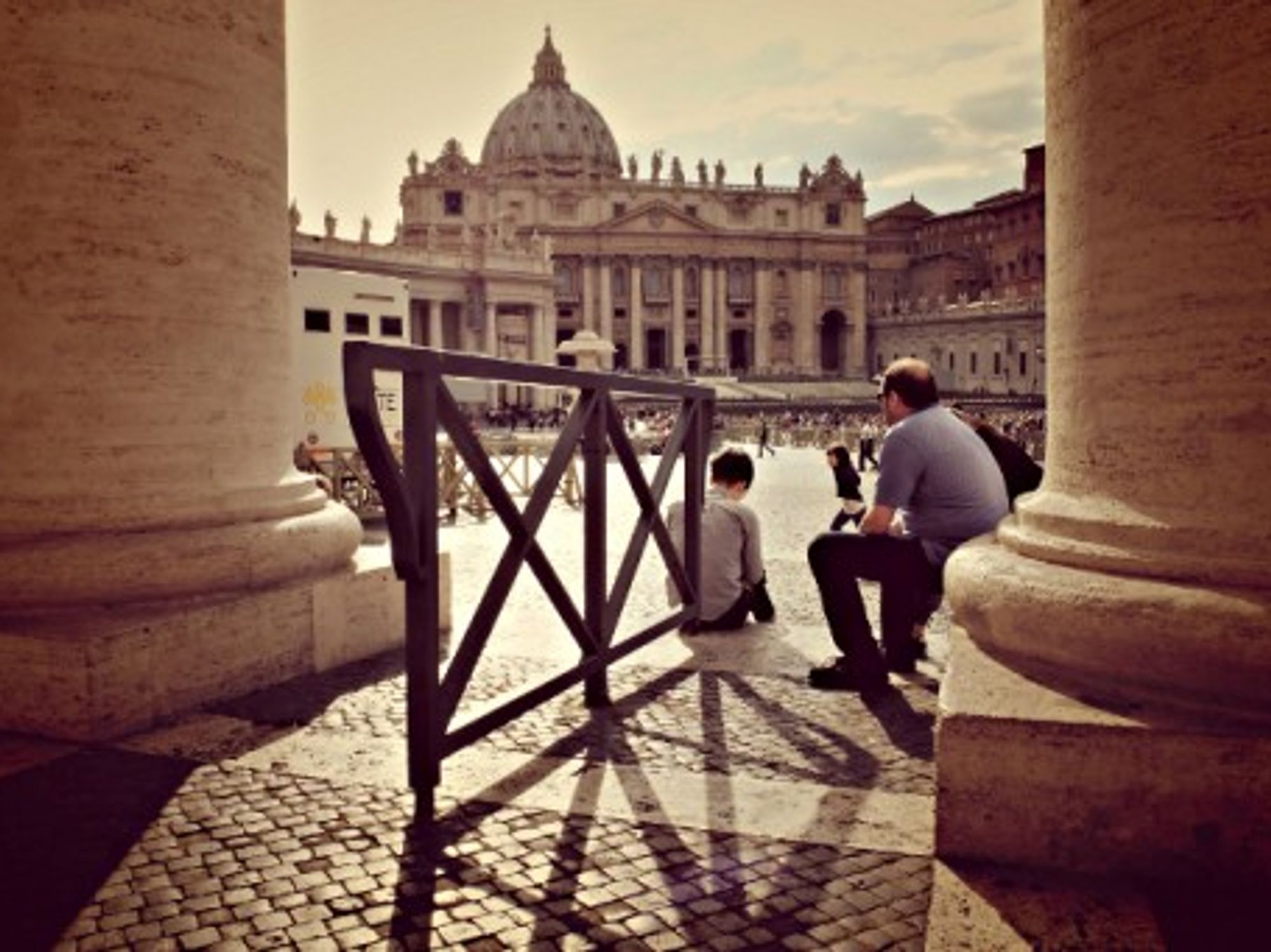 Under St. Peter's colonnade