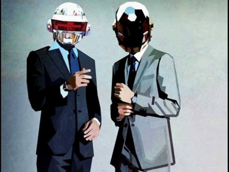 Under the helmets, Thomas Bangalter (left) and Guy-Manuel de Homem-Christo (right)