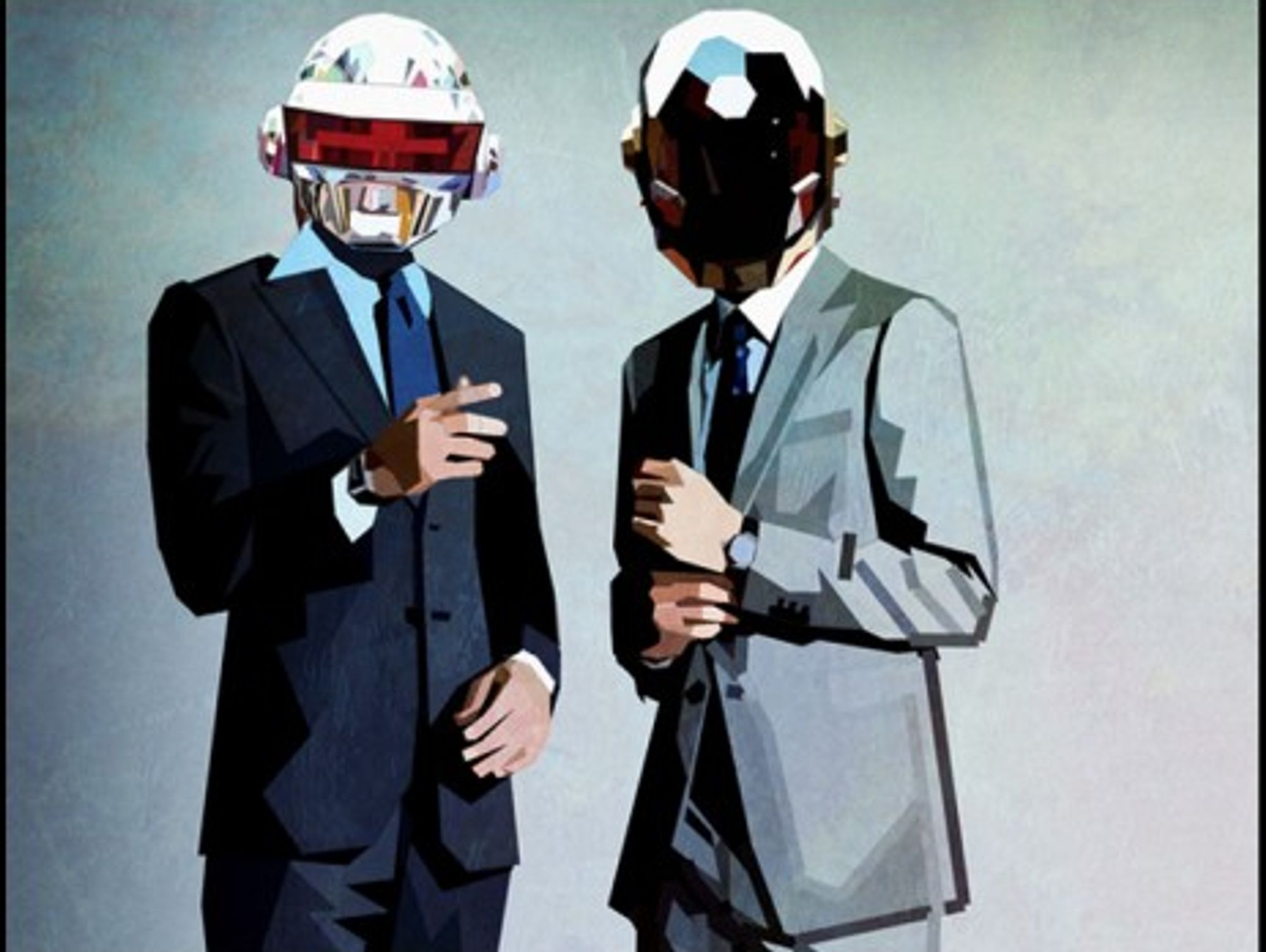 Under the helmets, Thomas Bangalter (left) and Guy-Manuel de Homem-Christo (right)