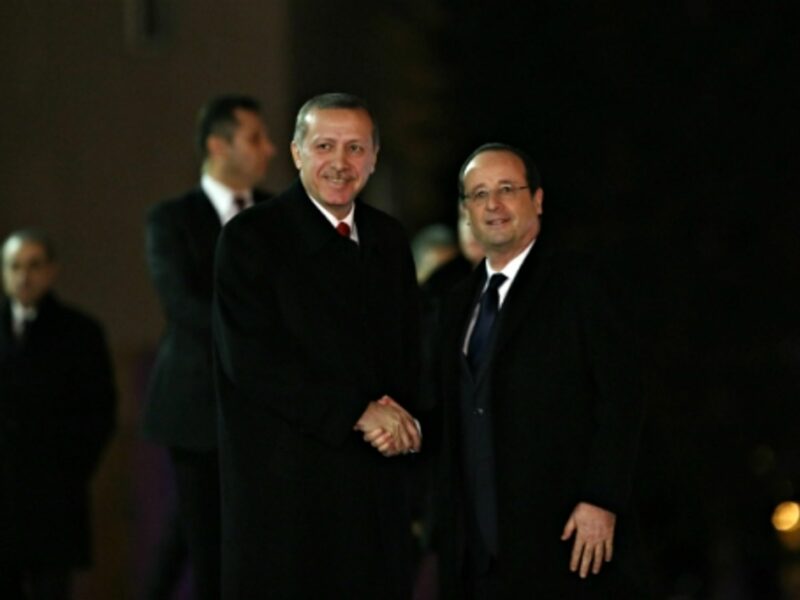 urkish PM Erdogan and French President Hollande in Ankara in 2014