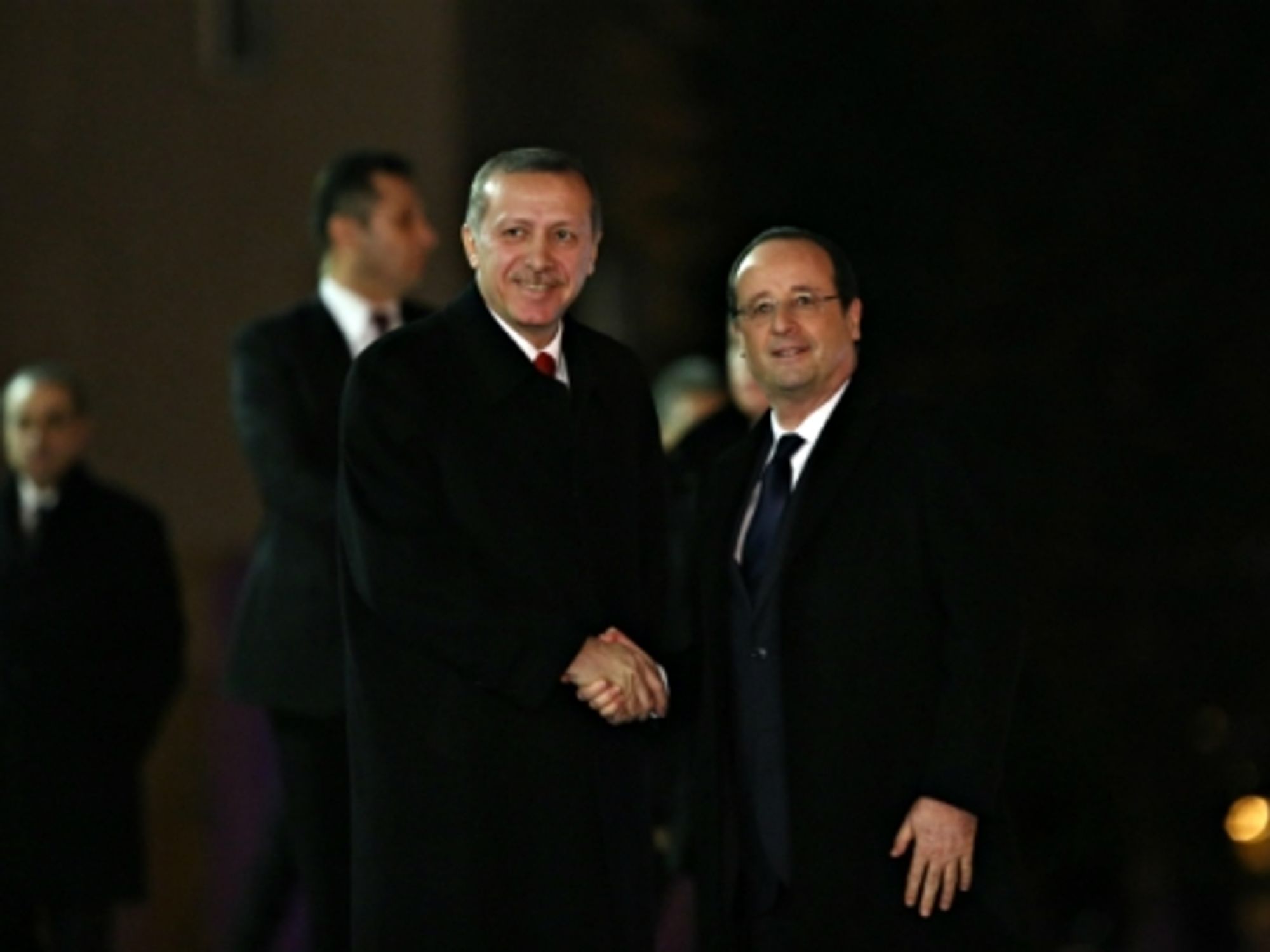 urkish PM Erdogan and French President Hollande in Ankara in 2014