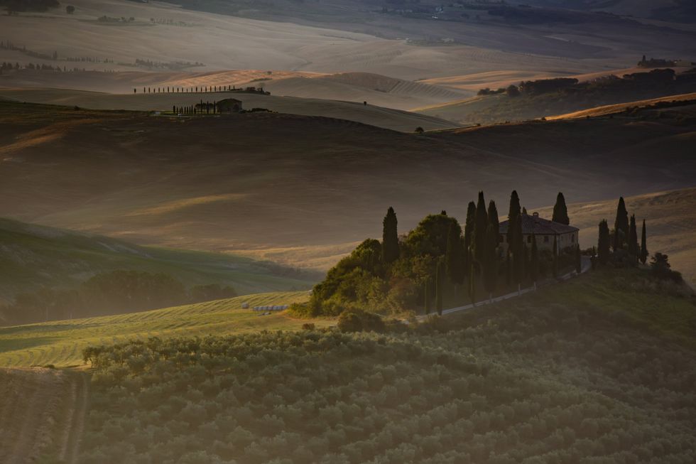 Val d'Orcia, San Quirico D'Orcia, Siena, Italy.