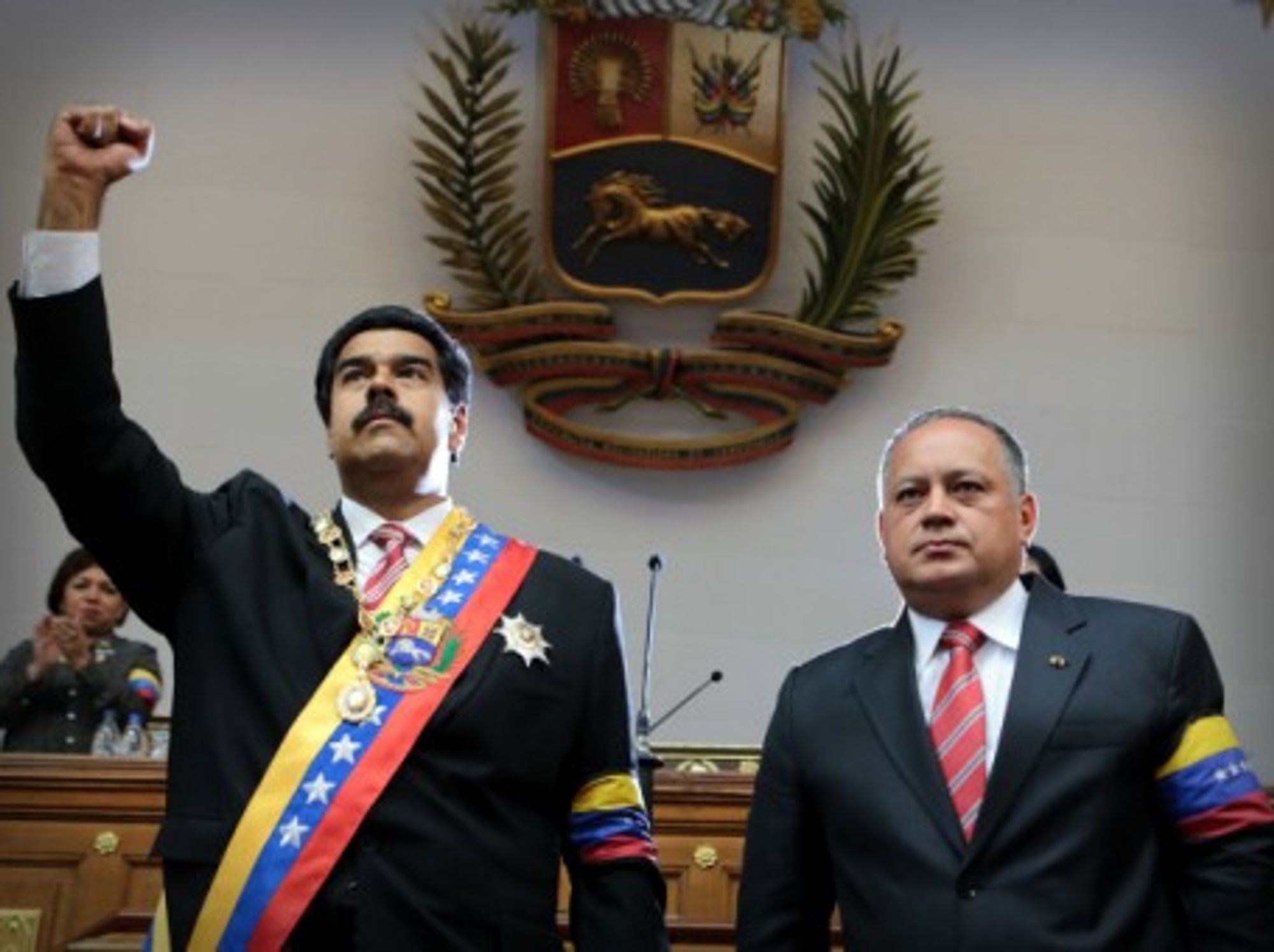 Venezuela President Nicolas Maduro and President of the National Assembly Diosdado Cabello in Caracas