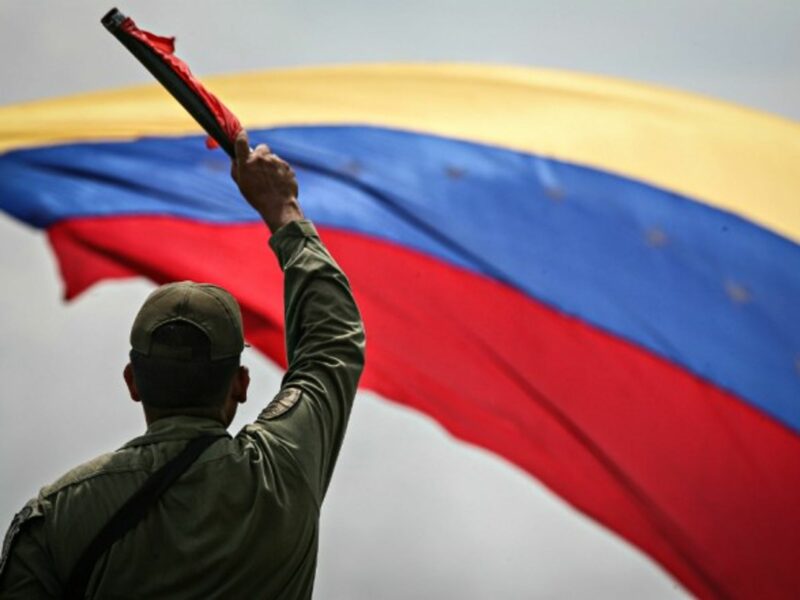 Venezuelan soldier during a military exercise