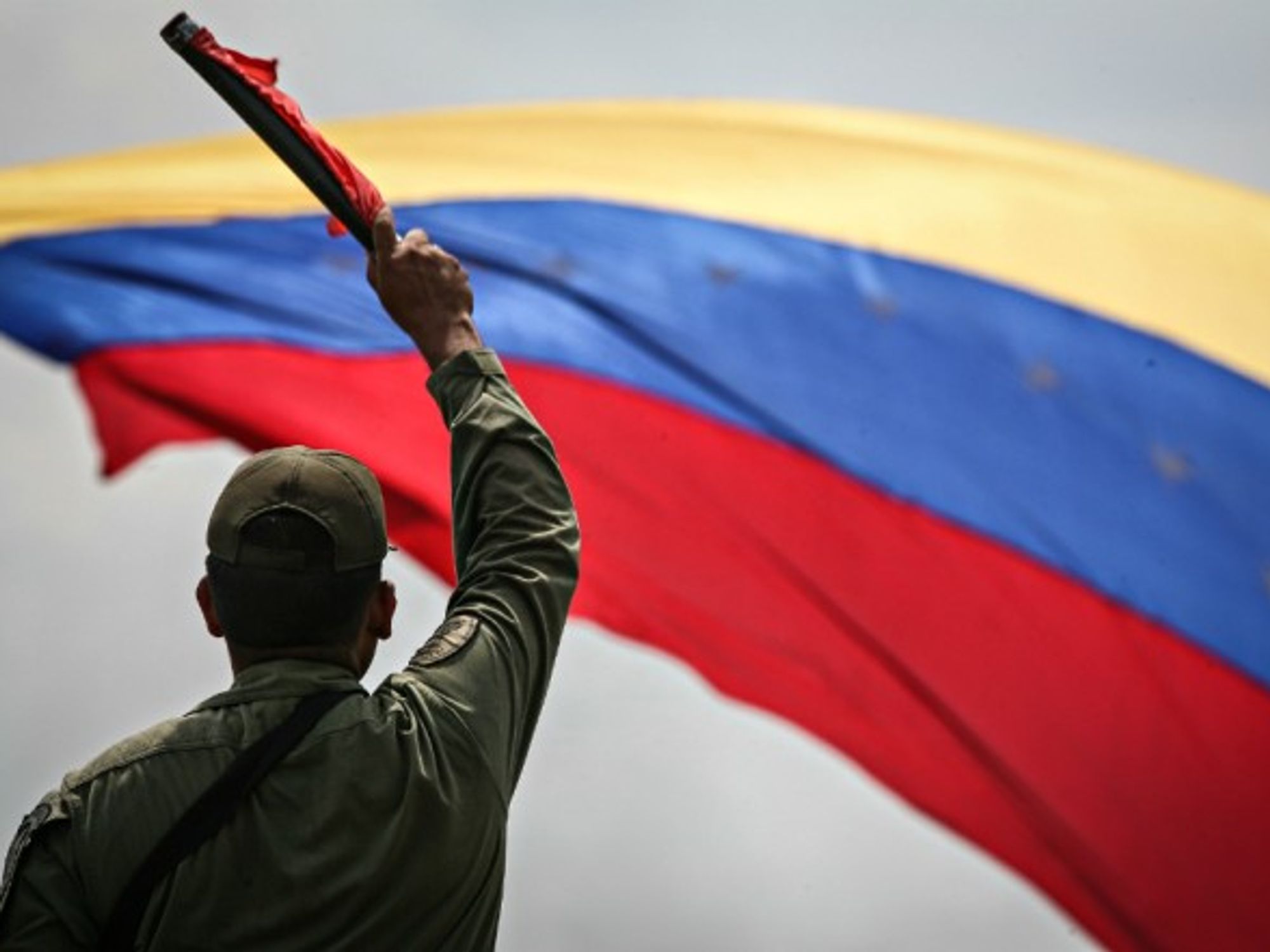 Venezuelan soldier during a military exercise