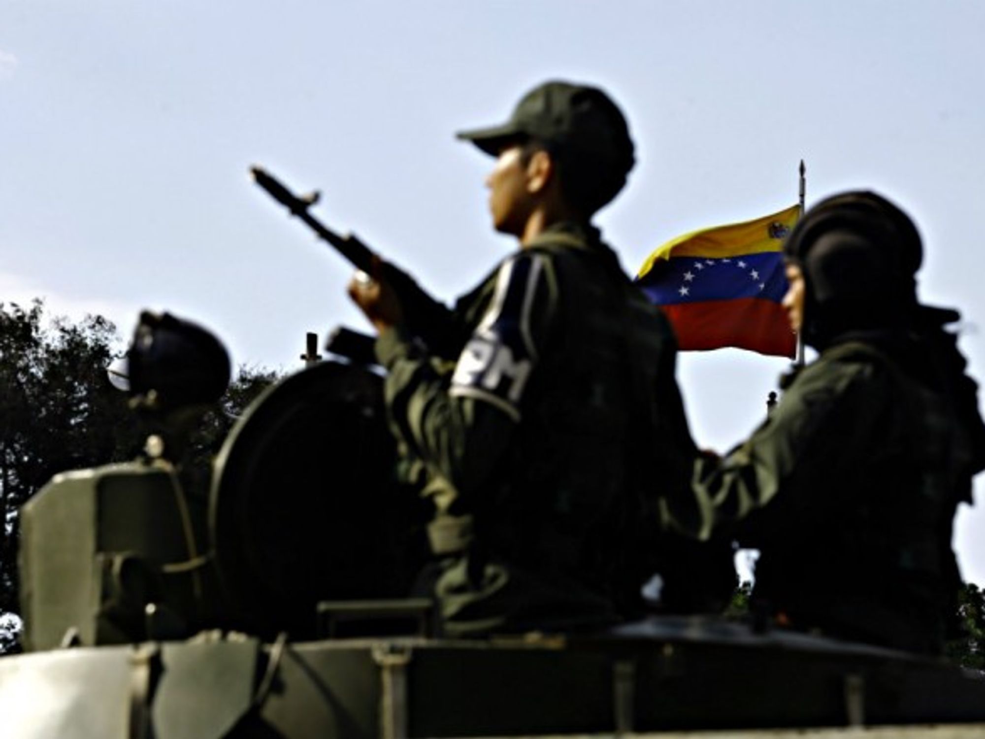 Venezuelan troops last month in Valencia Carabobo