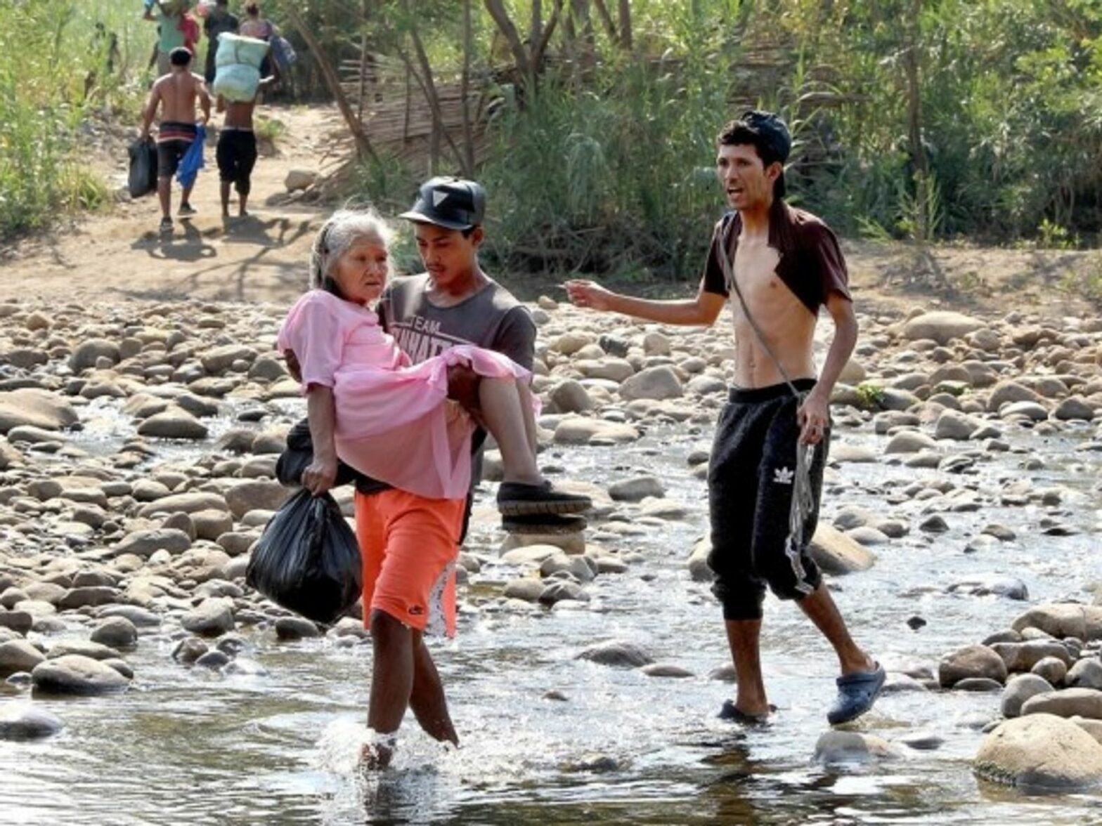 Venezuelans last month arriving near the border with Colombia.