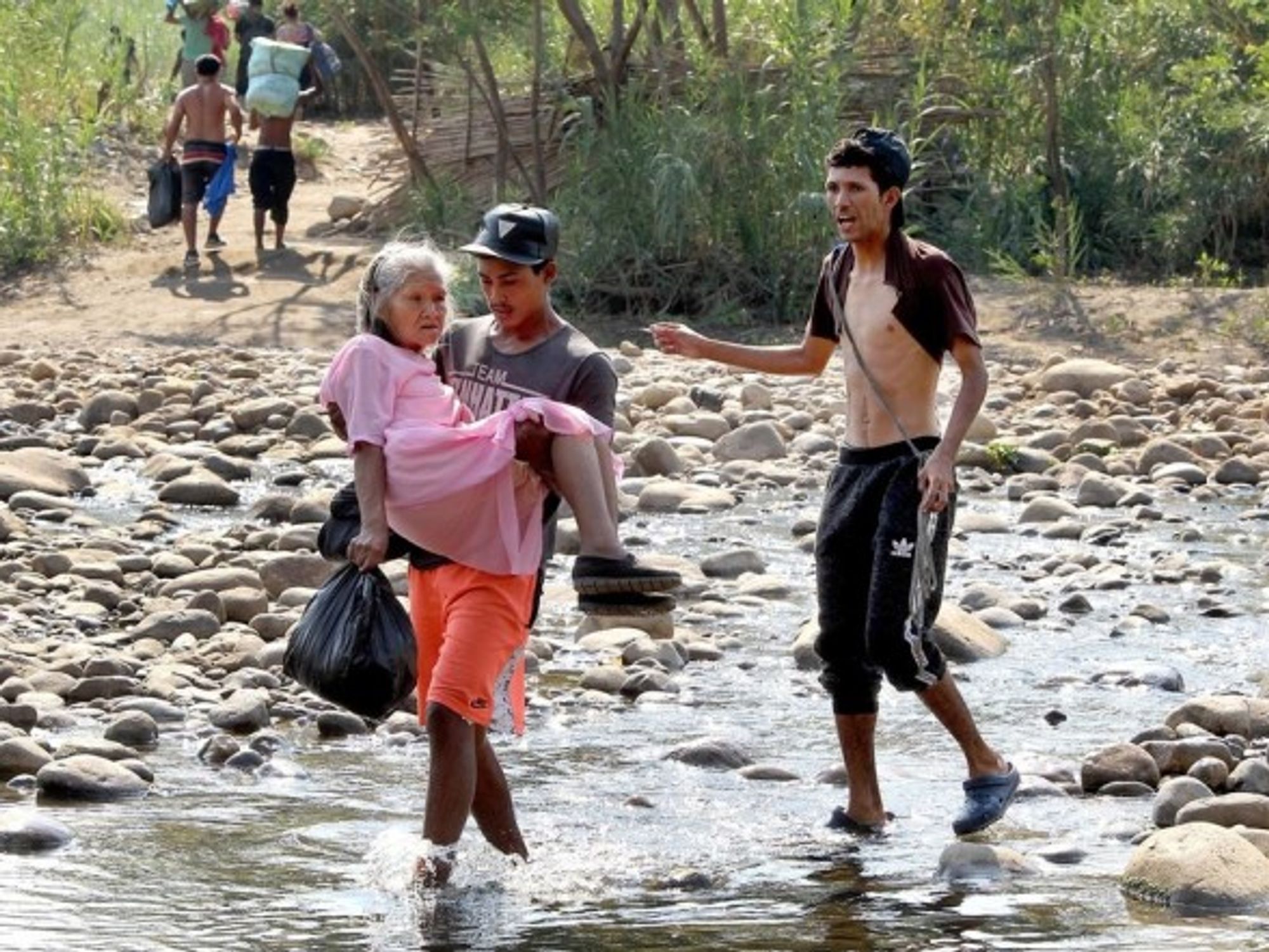 Venezuelans last month arriving near the border with Colombia.