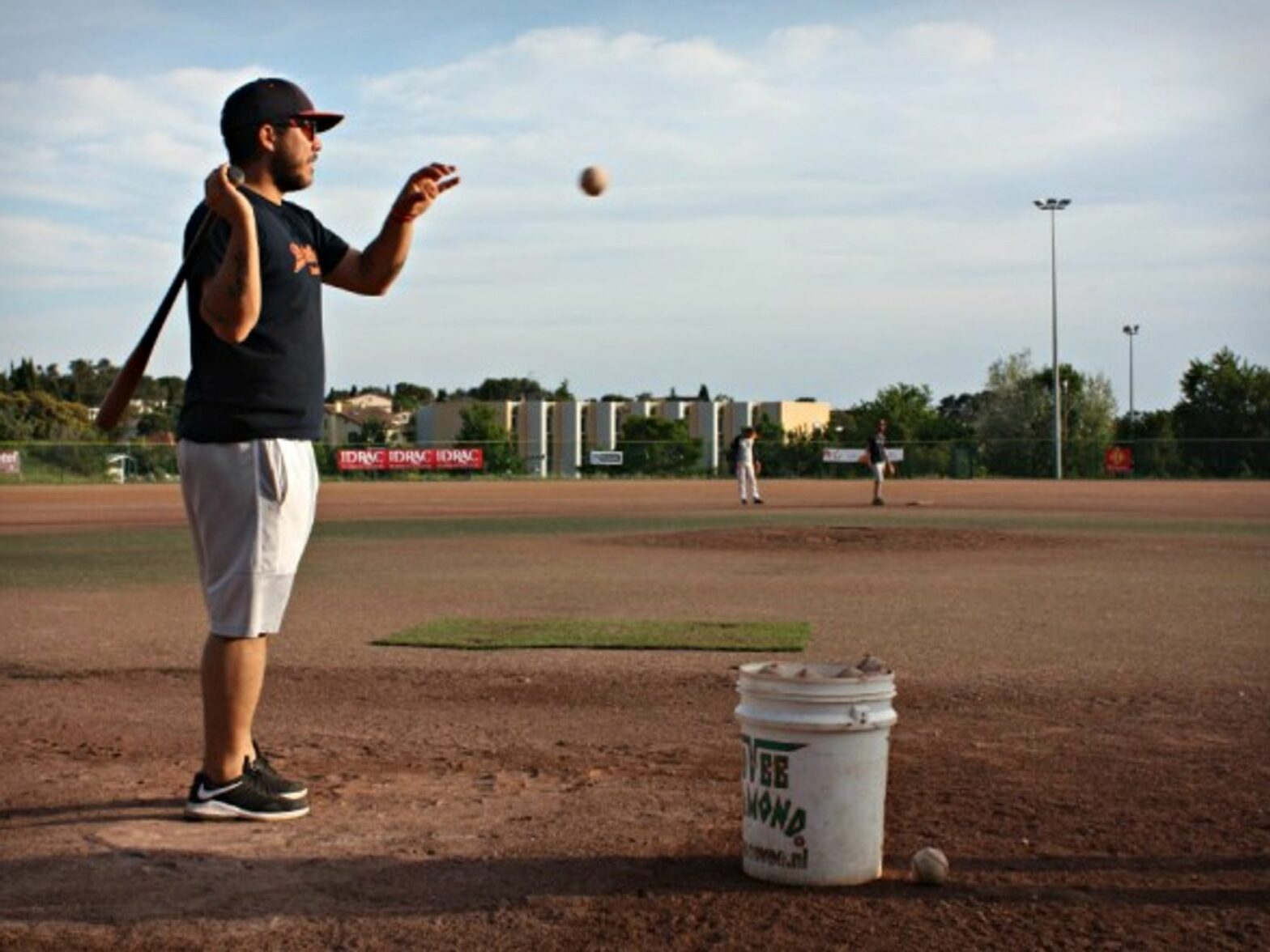 Venezuela's Larry Infante practicing in Montpellier