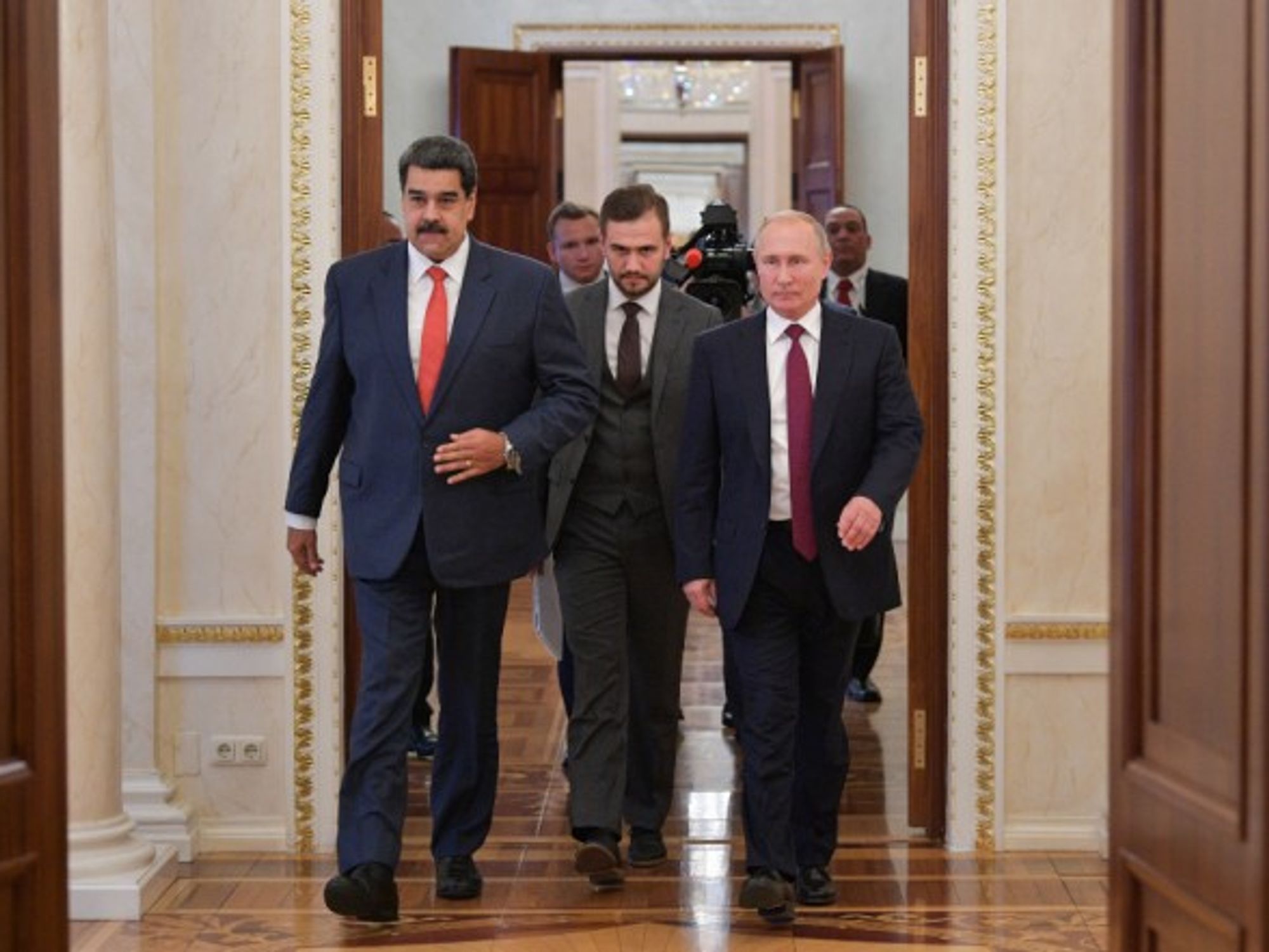 Venezuela's President Nicolas Maduro and Russia's President Vladimir Putin in 2019