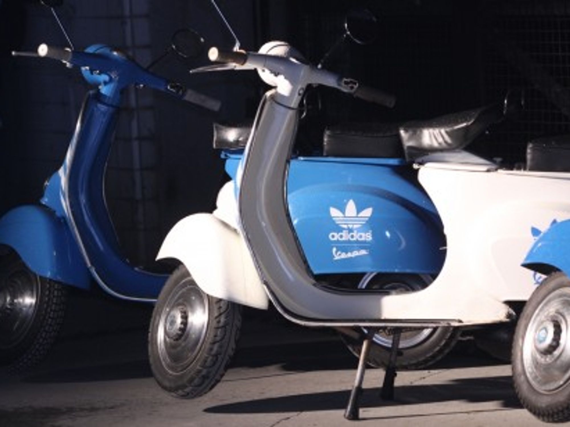 Vespa has lent its brand name to a line of Adidas sneakers