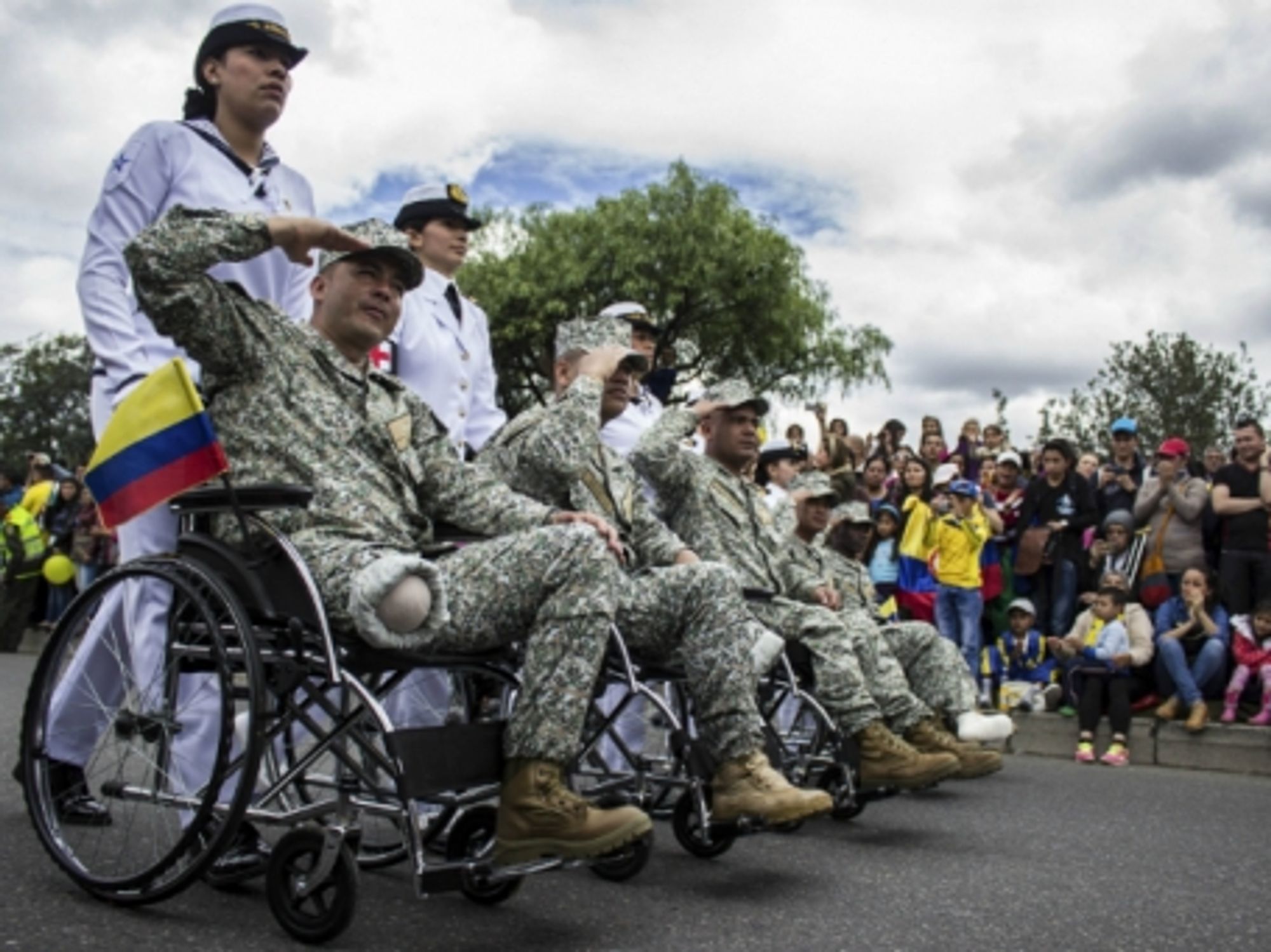 Veterans at Colombia Independence Day celebration