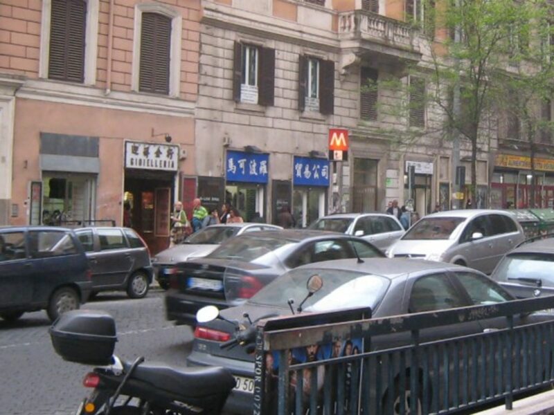 Via Carlo Alberto in Rome's Chinatown